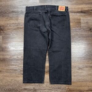 Levi's 505 Jeans Regular Fit Black Denim‎ Pants Classic Style W42 L25